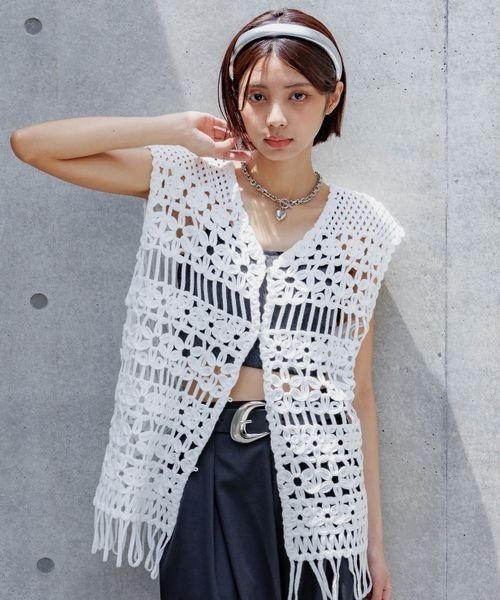 PAGEBOY（ページボーイ） ベスト ジレ クロシェレースベスト
