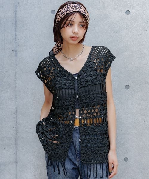 PAGEBOY（ページボーイ） ベスト ジレ クロシェレースベスト