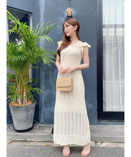 「DURAS」 ニットワンピース FREE アイボリー レディース_画像8