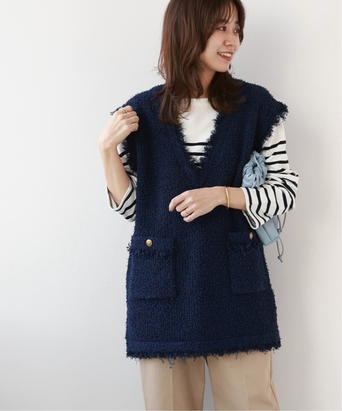 「JOURNAL STANDARD relume」 ニットベスト FREE ブルー レディース