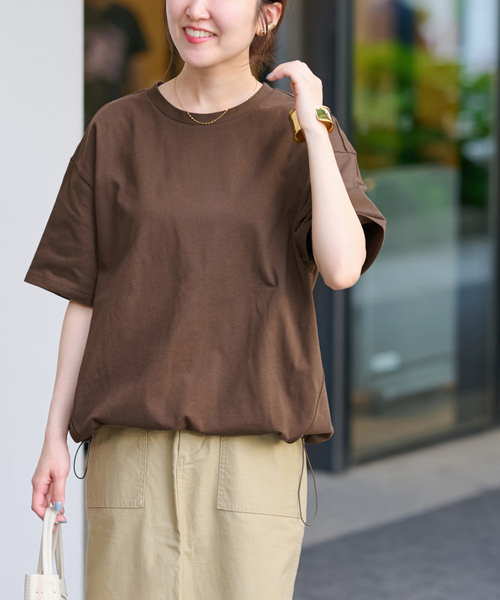 tシャツ 「25AW新作 / 抗菌防臭 / 接触冷感」OEドロストコクーンプルオーバー レディース