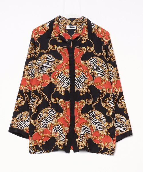 「H　BEAUTY&YOUTH UNITED ARROWS」 長袖ブラウス MEDIUM ブラック レディース