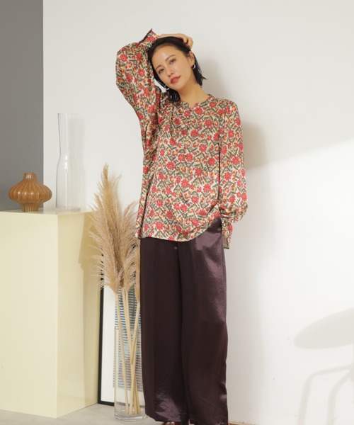 「GENE HEAVENS」 長袖ブラウス ONE SIZE ブルー レディース_画像2