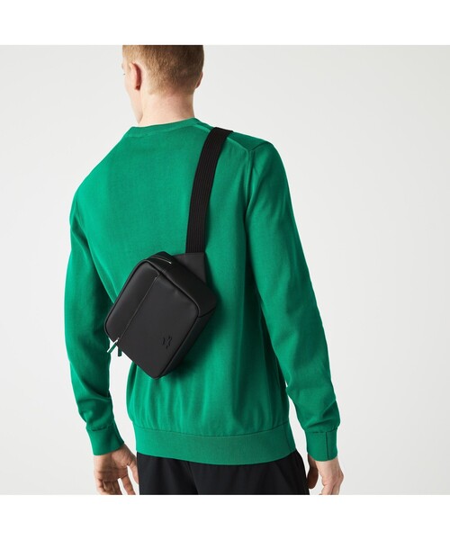 Lacoste ブラック ジッパーポーチ LACOSTE 「LACOSTE」 ポーチ FREE ブラック メンズ : ZOZOTOWN