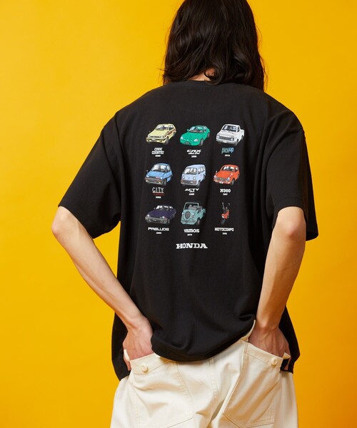 「FREAK'S STORE」 「HONDA」半袖Tシャツ MEDIUM マスタード メンズ