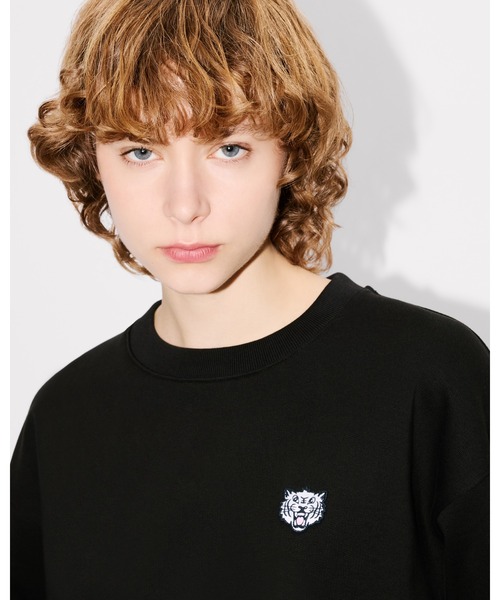 トレーナー スウェット 'KENZO Happy Tiger' エンブロイド コットン スウェット レディース