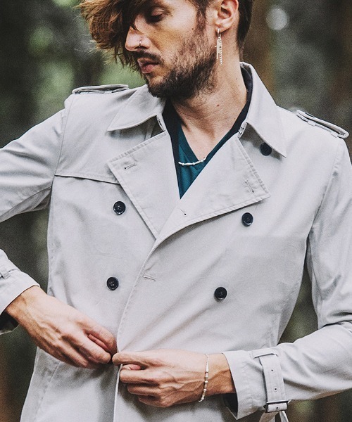 NO ID.（ノーアイディー） トレンチコート 2 カーキ メンズ : ZOZOTOWN