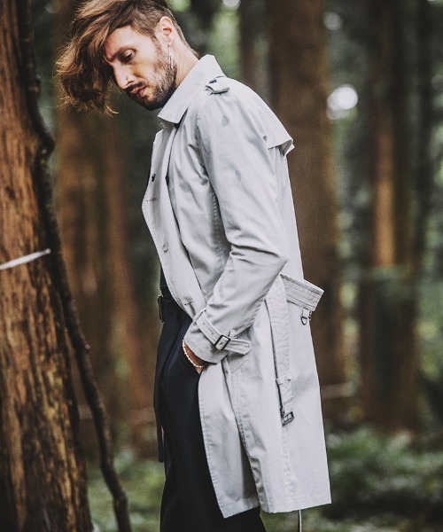 NO ID.（ノーアイディー） トレンチコート 2 カーキ メンズ : ZOZOTOWN