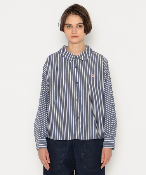 『美品』DANTON ダントン　長袖シャツ ネイビー サイズ38（Mサイズ） Danton 「DANTON」 長袖シャツ 38 ネイビー レディース