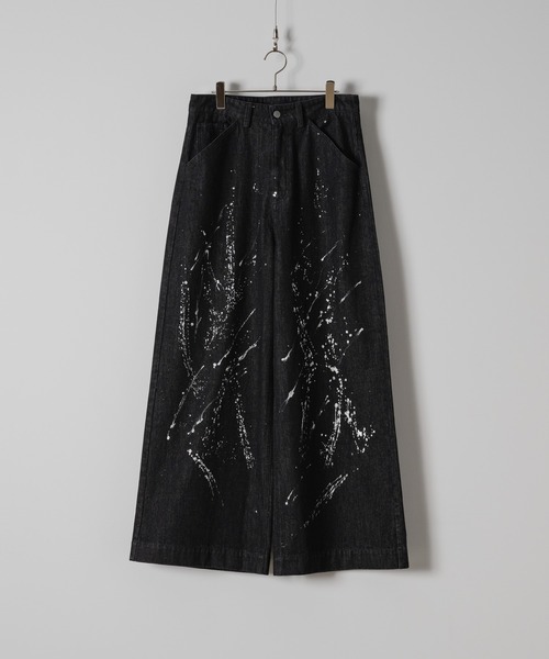 「Casper John」 加工デニムパンツ MEDIUM ホワイト メンズ