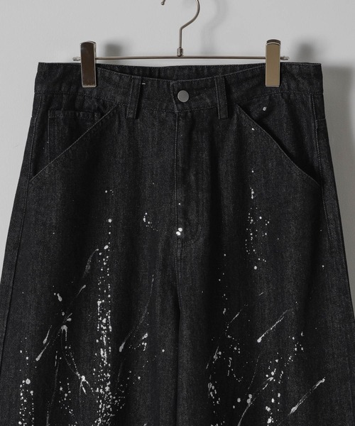 「Casper John」 加工デニムパンツ MEDIUM ホワイト メンズ