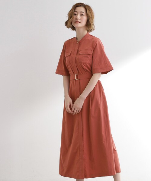 grove（グローブ） ワンピース 夏 半袖 軽やかに決まる ワークシャツ