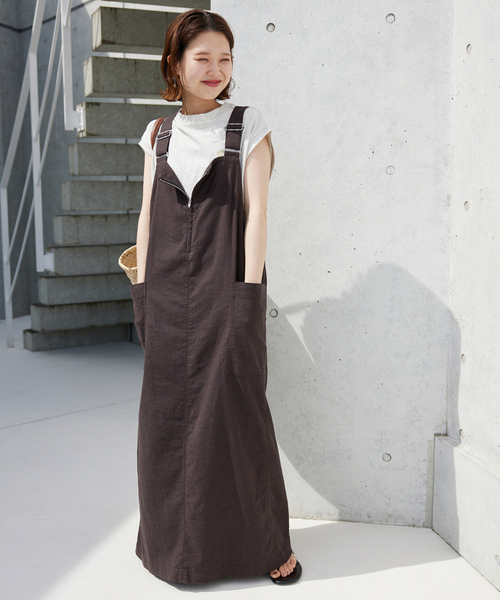 SLOBE IENA 「SLOBE IENA」 サロペットスカート FREE ブラック