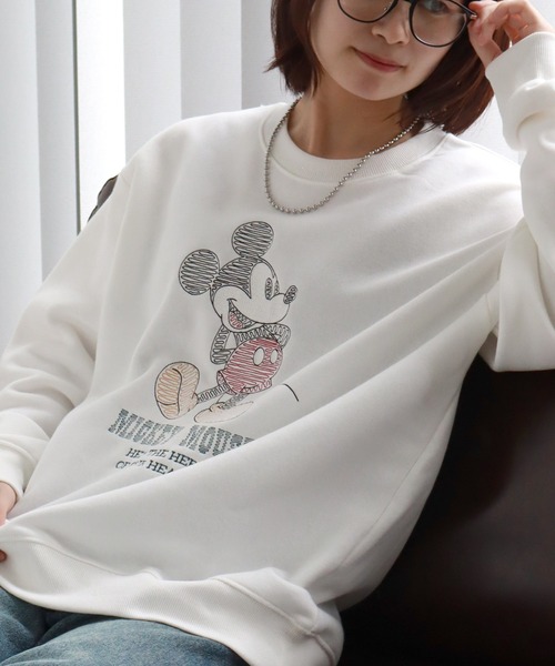 Disney トレーナー スウェット 「Disney/ディズニー」ミッキー