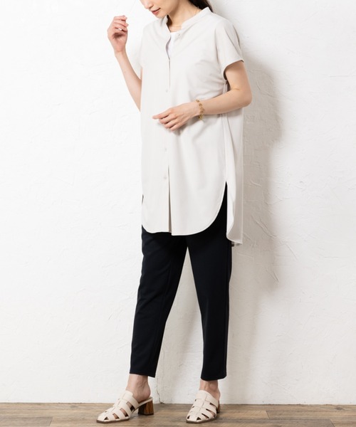 「aunt lily」 「lelal」ノースリーブトップス L ホワイト レディース_画像4