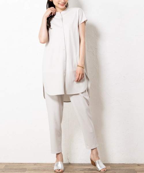 「aunt lily」 「lelal」ノースリーブトップス L ホワイト レディース_画像5