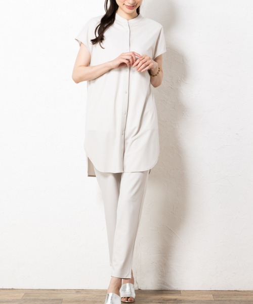 「aunt lily」 「lelal」ノースリーブトップス L ホワイト レディース_画像6