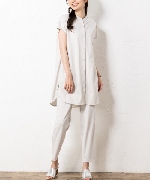 「aunt lily」 「lelal」ノースリーブトップス L ホワイト レディース_画像7