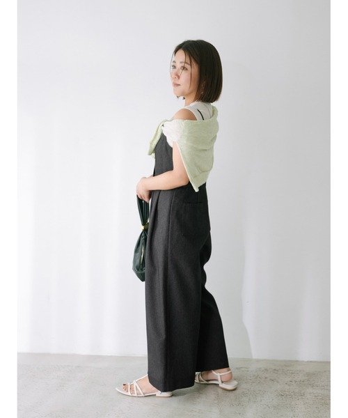 オールインワン デニムライクキャミサロペット 「低身長・小柄