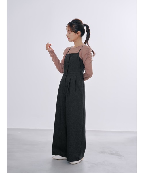 デニムライクキャミサロペット＊COHINA デニムライクキャミサロペット-short & regular | 小柄・低身長