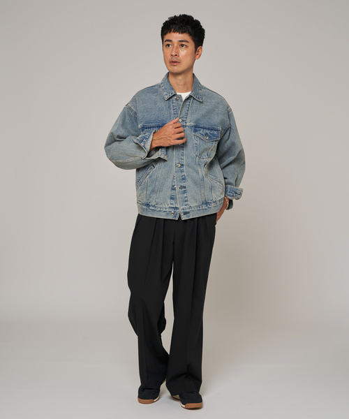 【新品】NIGEL PRESTON♡ナイジェルプレストン♡デニムジャケット♡ DROP STITCHES DENIM JACKET / ドロップステッチ デニム