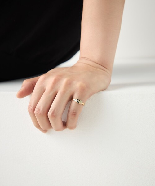 ete 廃番 指輪 K10,0.01ct K10MPG レイヤード ブラウンダイヤモンド リング（721176） ｜ women