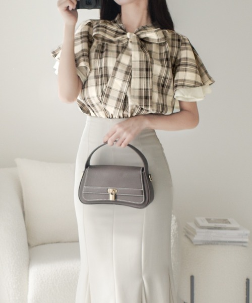 「mily bilet」 半袖ブラウス LARGE アイボリー レディース_画像5