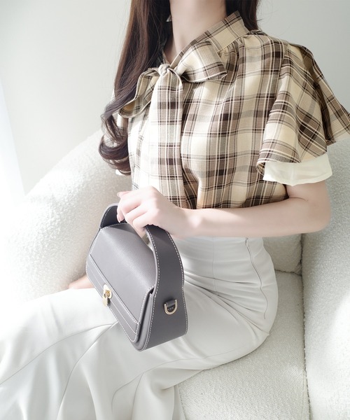 「mily bilet」 半袖ブラウス LARGE アイボリー レディース_画像7