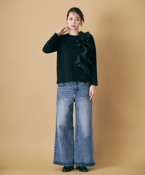 Audie a Muses（オーディア ミューズ） tシャツ ショルダーフリル付き