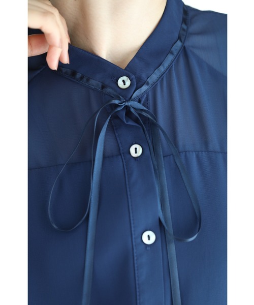 「CAWAII」 半袖ブラウス FREE ネイビー レディース_画像6