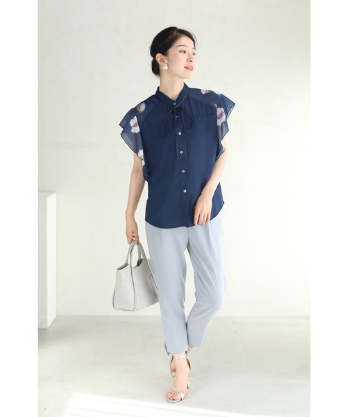 「CAWAII」 半袖ブラウス FREE ネイビー レディース_画像7