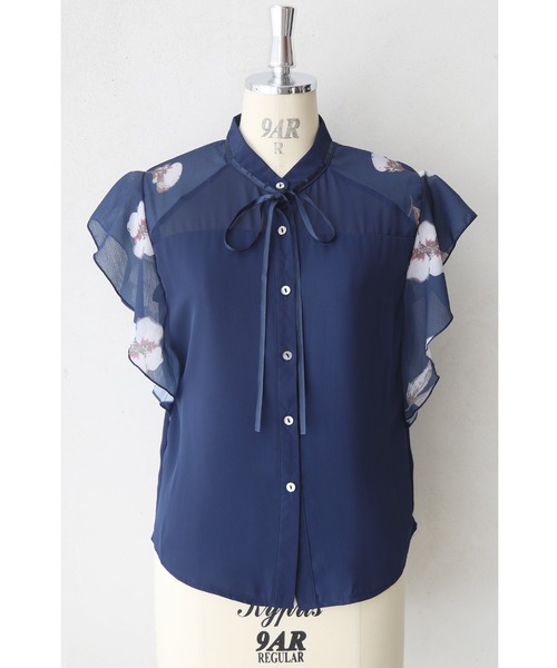 「CAWAII」 半袖ブラウス FREE ネイビー レディース_画像8