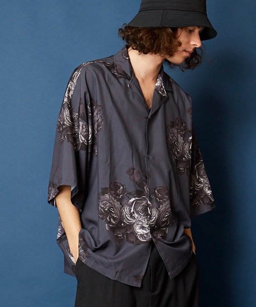 「unrelaxing」 半袖シャツ FREE ブラック メンズ_画像3