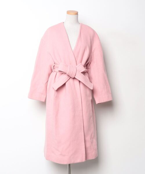 SNIDEL（スナイデル） ノーカラーコート 0 ピンク レディース