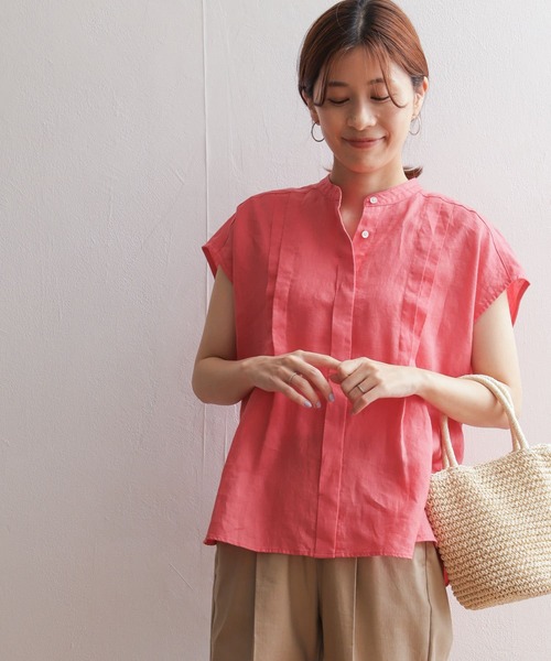 「URBAN RESEARCH DOORS」 半袖ブラウス MEDIUM ブルー レディース_画像3