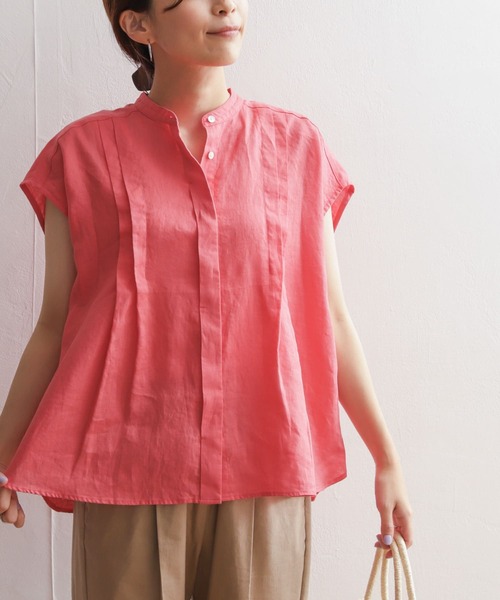 「URBAN RESEARCH DOORS」 半袖ブラウス MEDIUM ブルー レディース_画像4