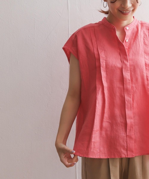 「URBAN RESEARCH DOORS」 半袖ブラウス MEDIUM ブルー レディース_画像5