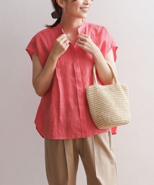 「URBAN RESEARCH DOORS」 半袖ブラウス MEDIUM ブルー レディース_画像6