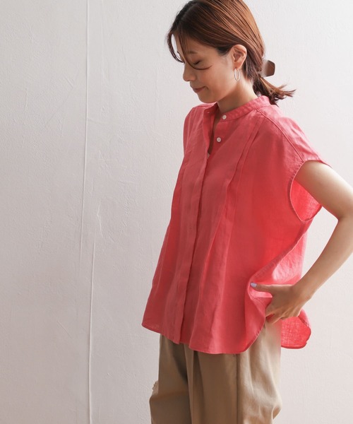 「URBAN RESEARCH DOORS」 半袖ブラウス MEDIUM ブルー レディース_画像7