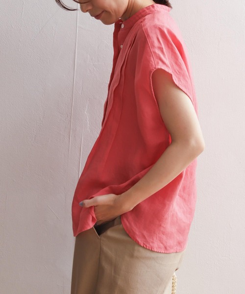 「URBAN RESEARCH DOORS」 半袖ブラウス MEDIUM ブルー レディース_画像8