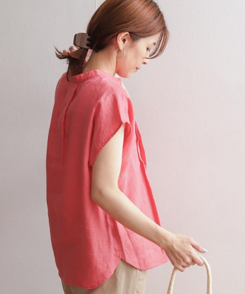 「URBAN RESEARCH DOORS」 半袖ブラウス MEDIUM ブルー レディース_画像10