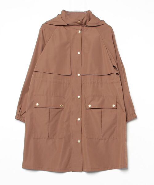 【新品タグ付】NEWYORKER　フード付きコート　9号　ダークブラウン系 新品タグ付】NEWYORKERフード付きコート9号ダークブラウン系