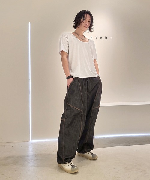 「minsobi」 半袖Tシャツ FREE ホワイト メンズ_画像8