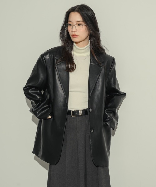 NEUNA（ヌナ） ジャケット テーラードジャケット オーバーサイズレザー
