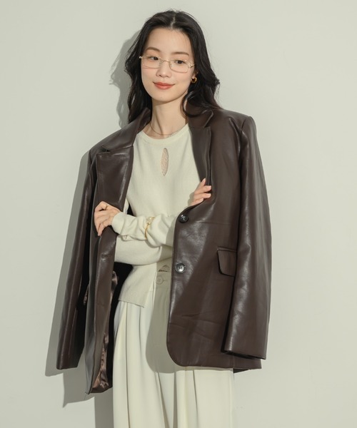 NEUNA（ヌナ） ジャケット テーラードジャケット オーバーサイズレザー