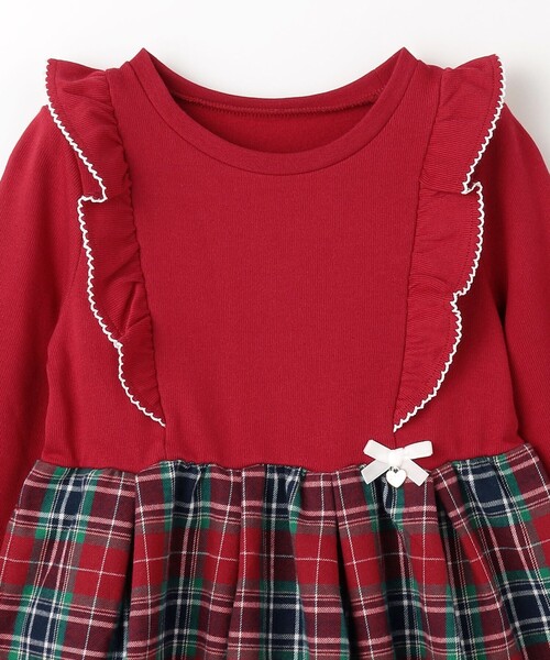 ANY（エニィ） ワンピース チェック柄 ドッキング ワンピース キッズ