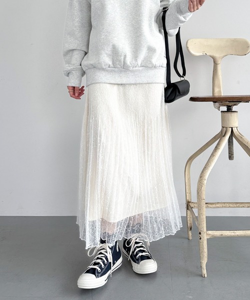 DOUX ARCHIVES（ドゥアルシーヴ） スカート レースプリーツスカート
