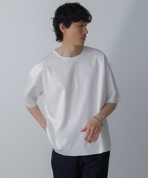 「NANO universe」 半袖Tシャツ L ホワイト メンズ_画像4