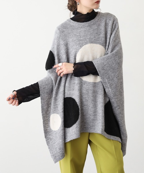 ツモリチサト ジャガードニットポンチョ ツモリチサト ジャガード