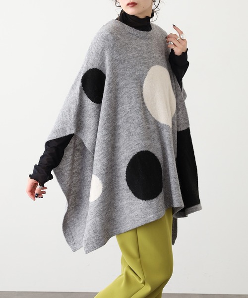 BARNDOOR（バーンドア） ポンチョ ドット ジャカード ポンチョ 26AW